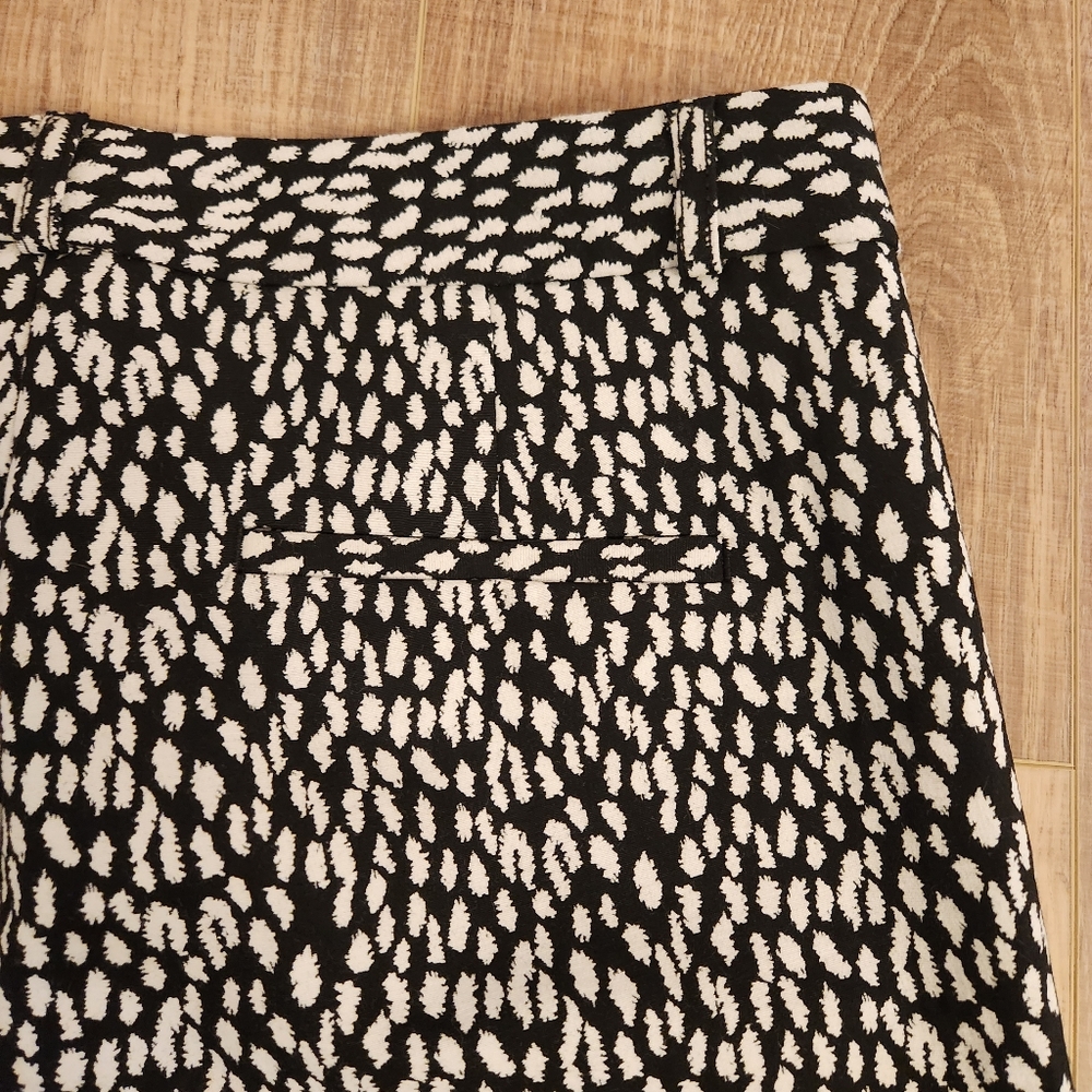 NWT Banana Republic Women's 10 Black & White Slim Dot Print Dress Pants Classic - Picture 7 of 11